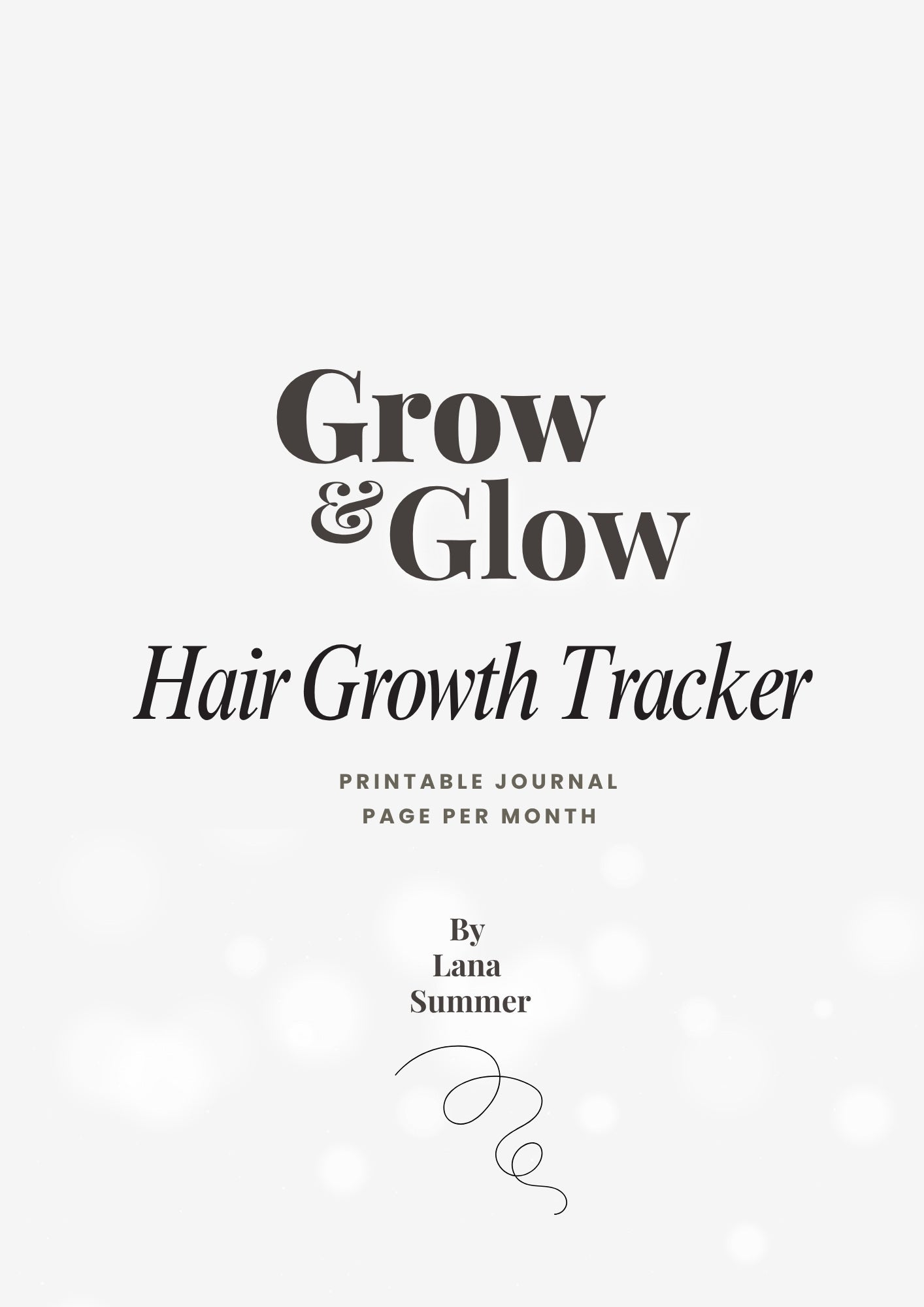 Grow & Glow HAIR GROWTH TRACKER Journal