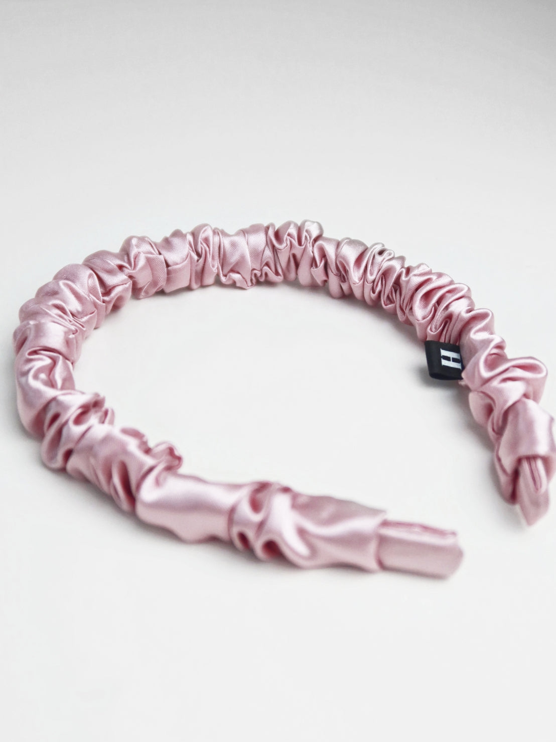 Pink Satin Headband - Slim