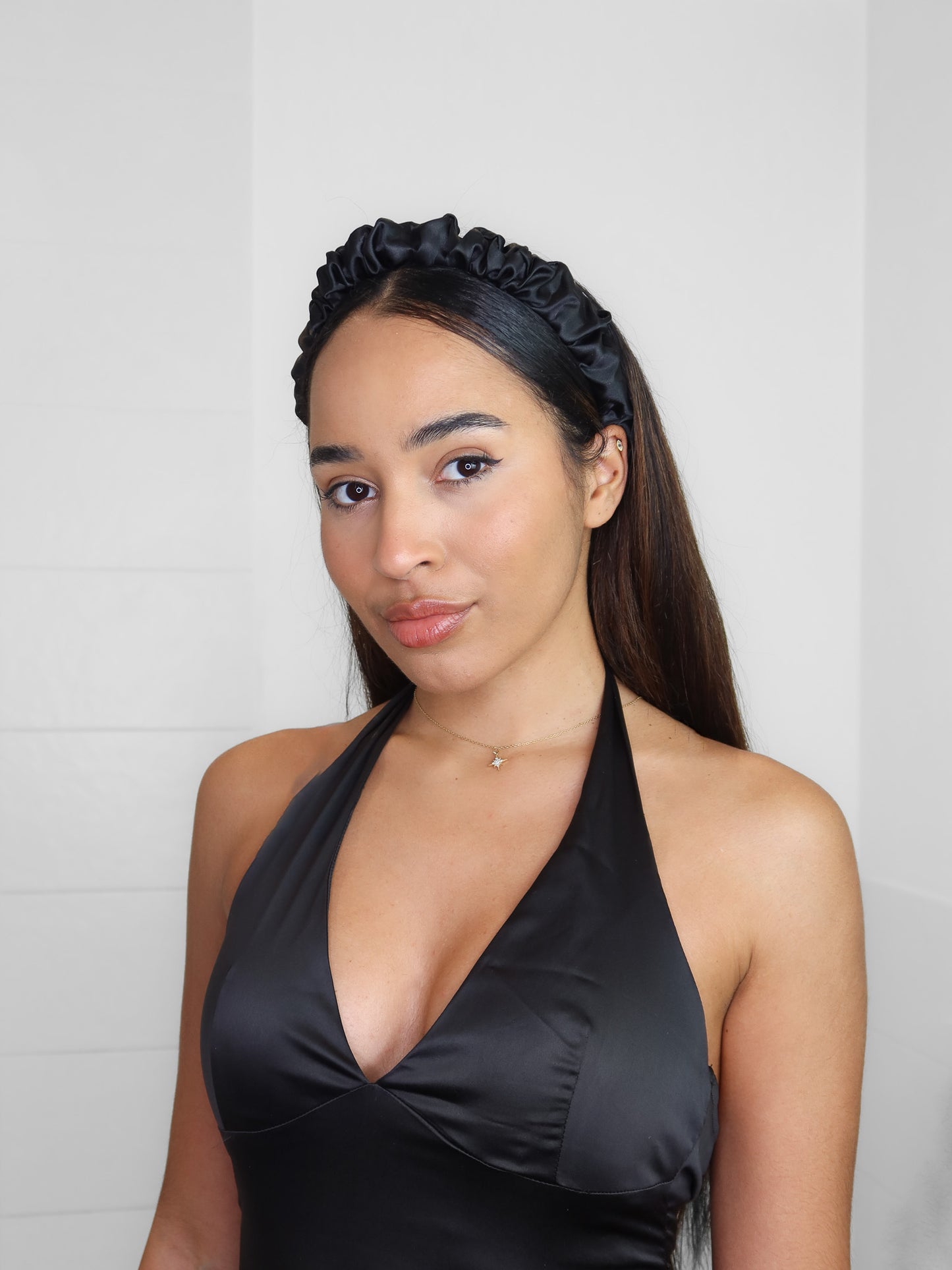 Silky Satin Headchie - Black