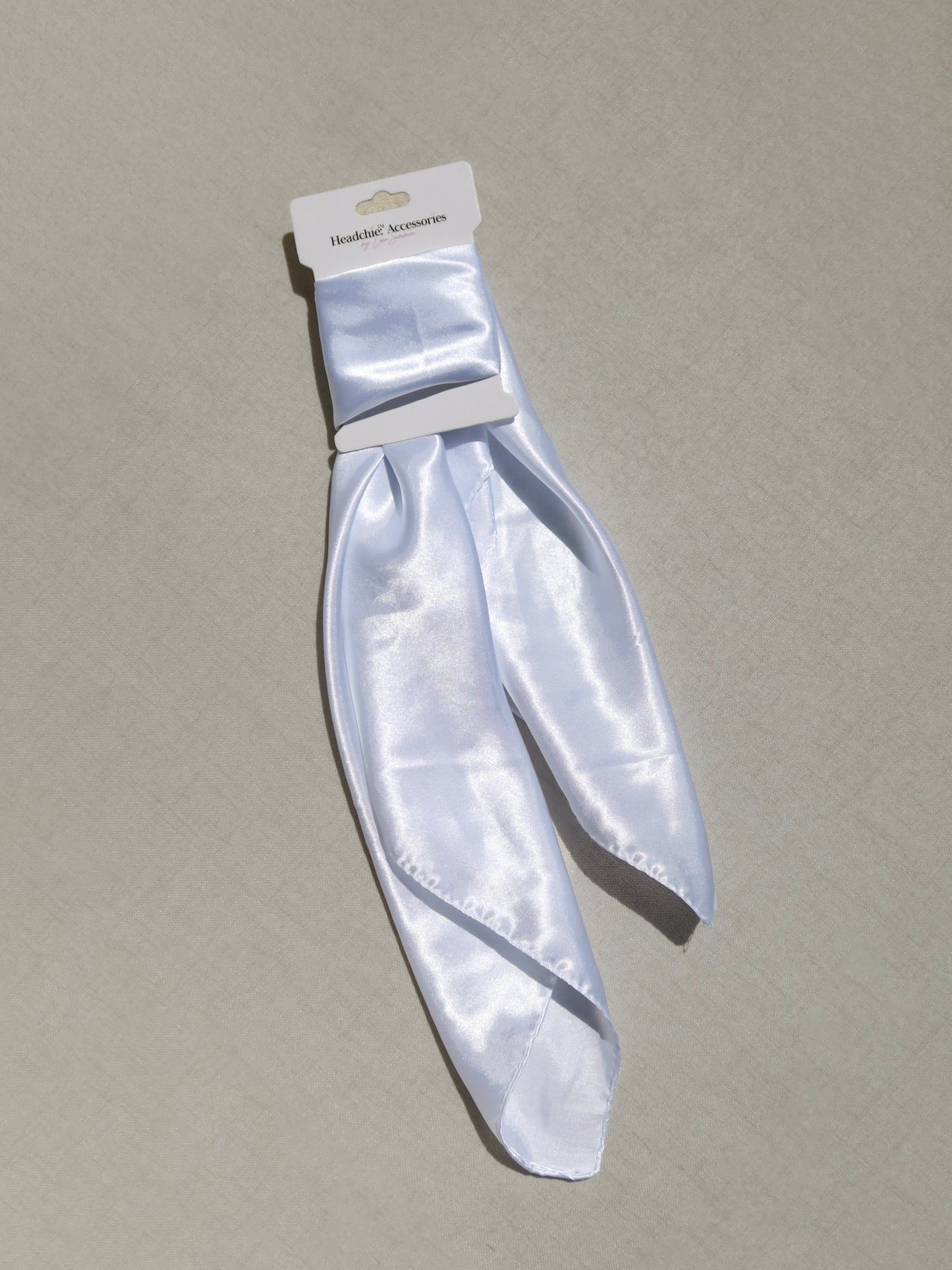 Silky Satin Hair Scarf - White