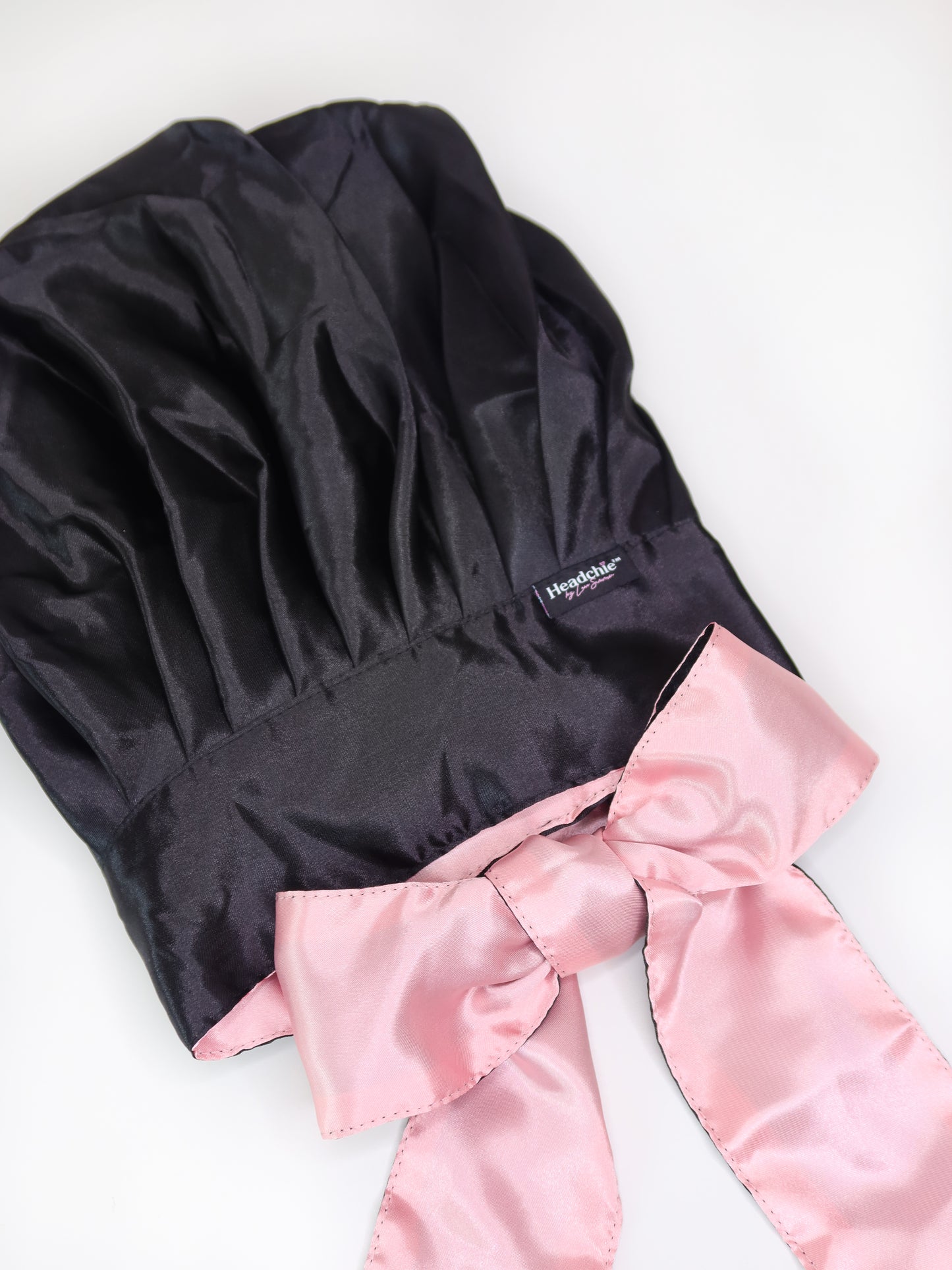 Reversible Silky Satin Bonnet with ribbon - Pink