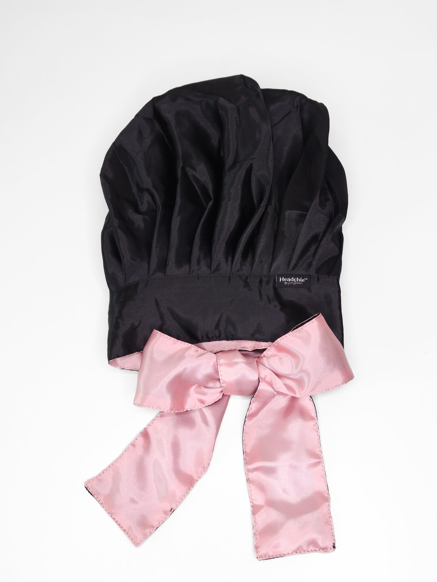 Reversible Silky Satin Bonnet with ribbon - Pink