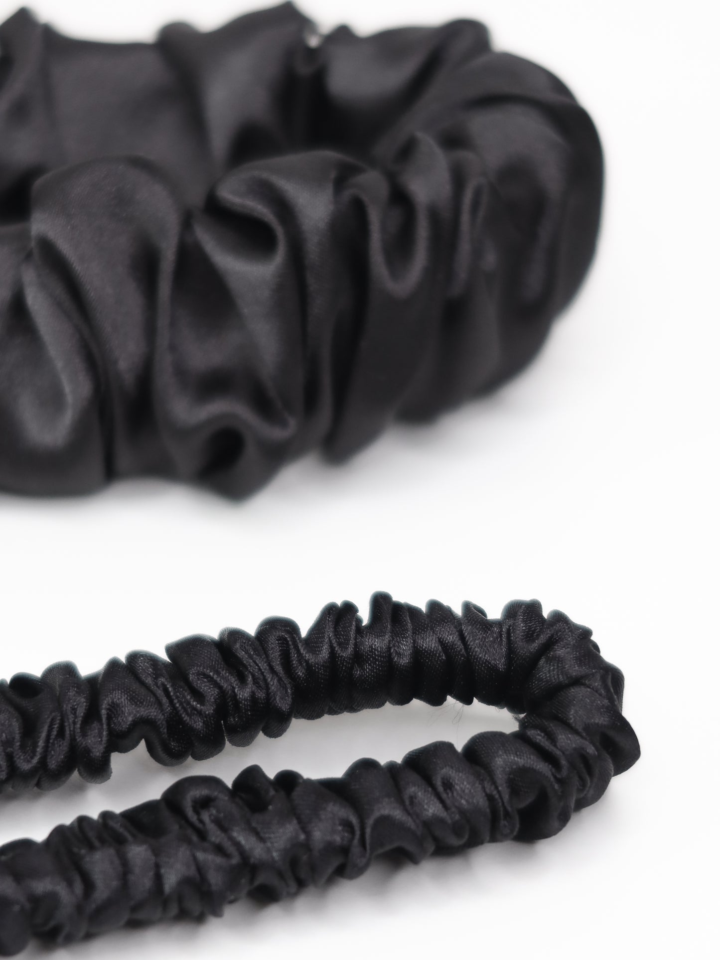 Thin Satin Headchie - Black
