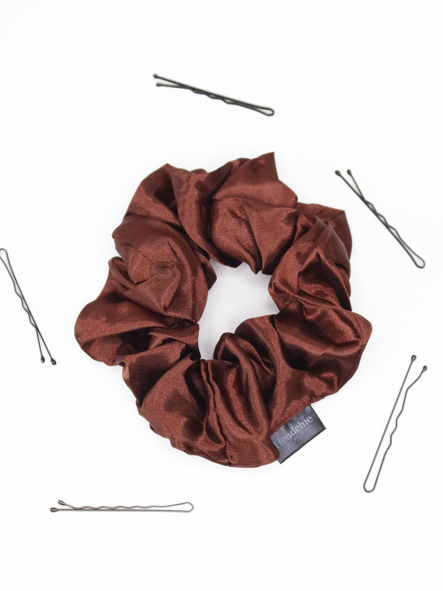 Satin Scrunchie - Brown