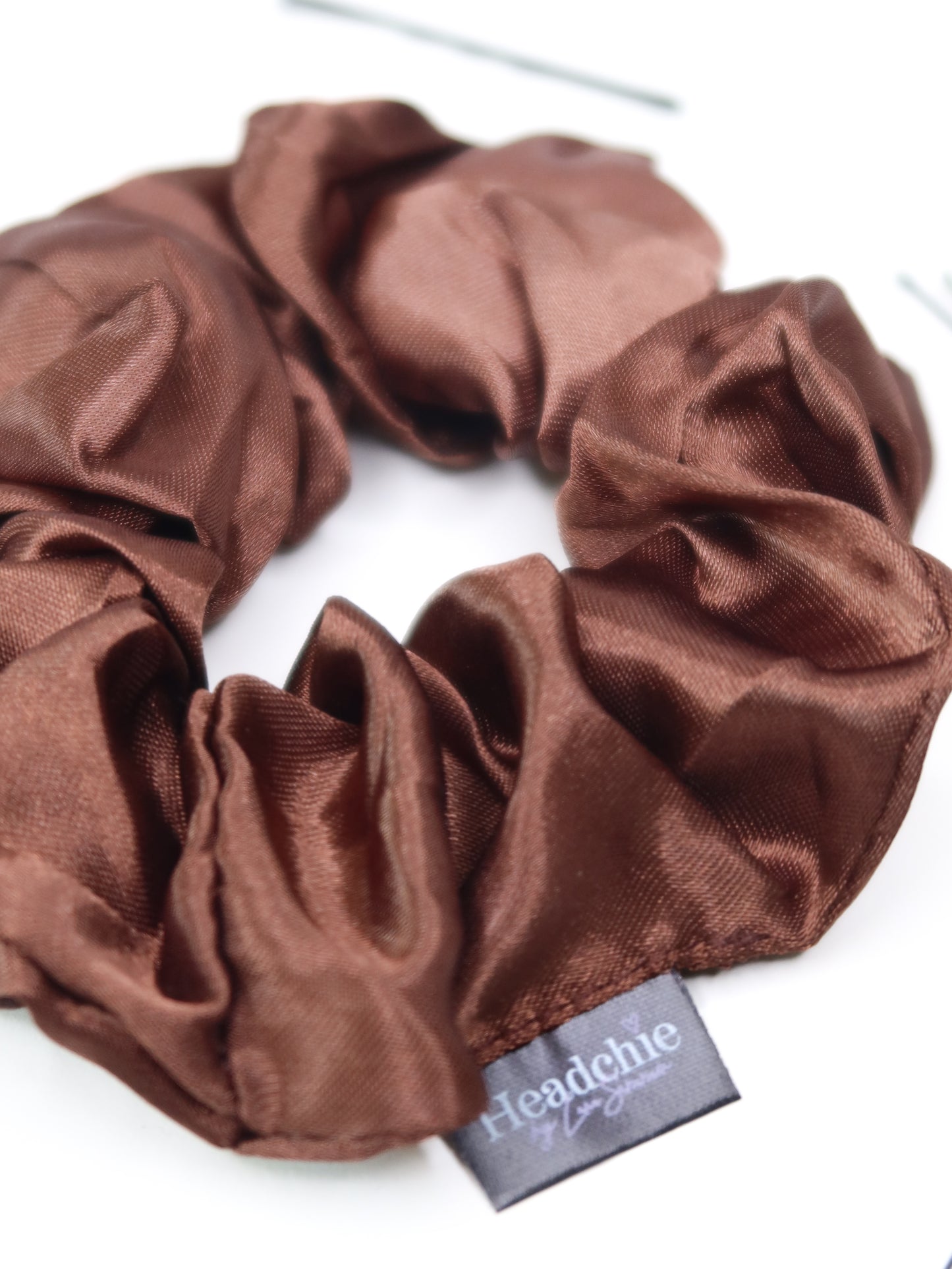 Satin Scrunchie - Brown