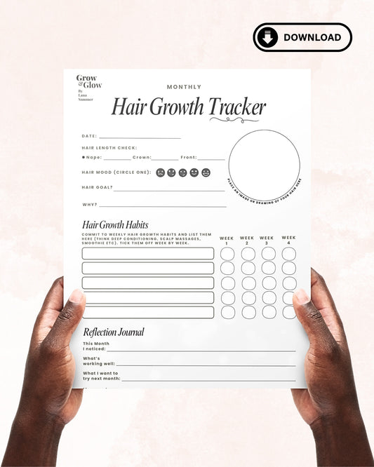 Grow & Glow HAIR GROWTH TRACKER Journal