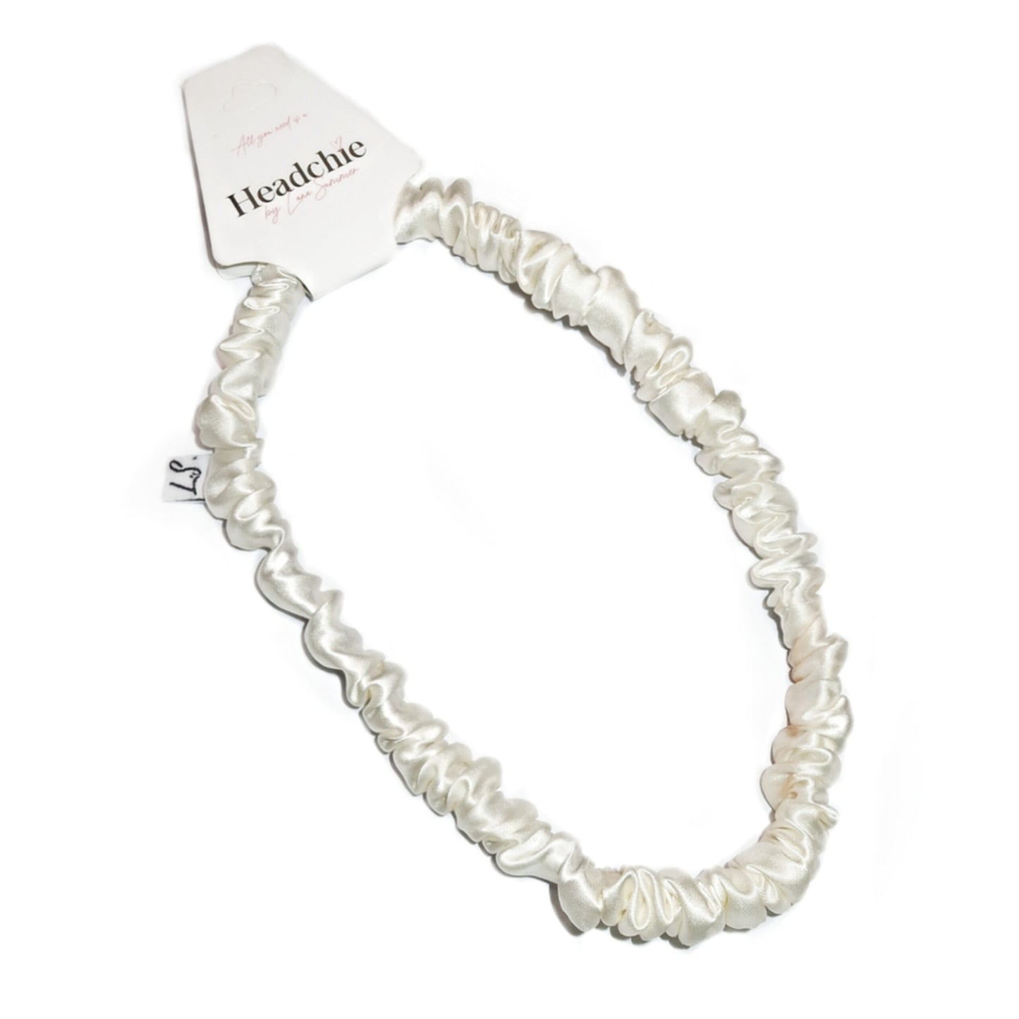 Thin Satin Headchie - White